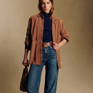 NWT Sezane Camel Suede Will Jacket